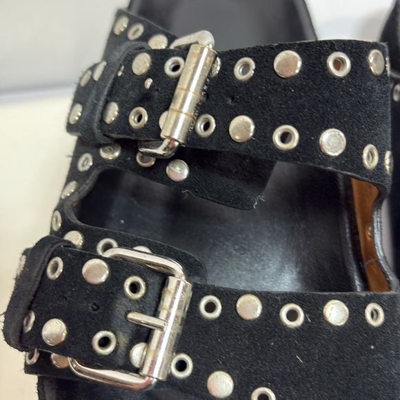 Isabel Marant Black suede Studded Sandals Lennyo: - Picture 13 of 13